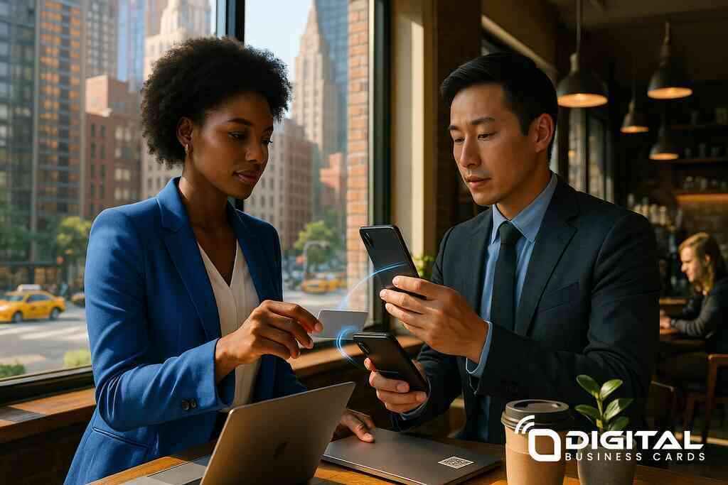 Compare QR versus NFC Digital Business Cards for NYC Pros