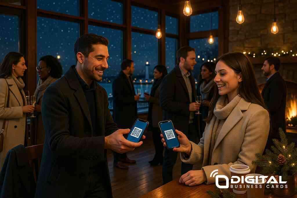 Winter Long Island networking with Digital Business Cards